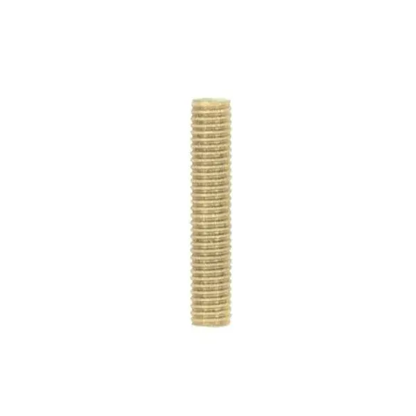 1/8 IP Steel Nipple - Yellow Zinc Plated - 8" Length - 3/8" Wide