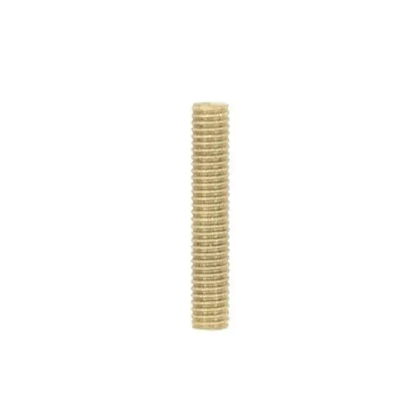 1/8 IP Steel Nipple - Yellow Zinc Plated - 9" Length - 3/8" Wide