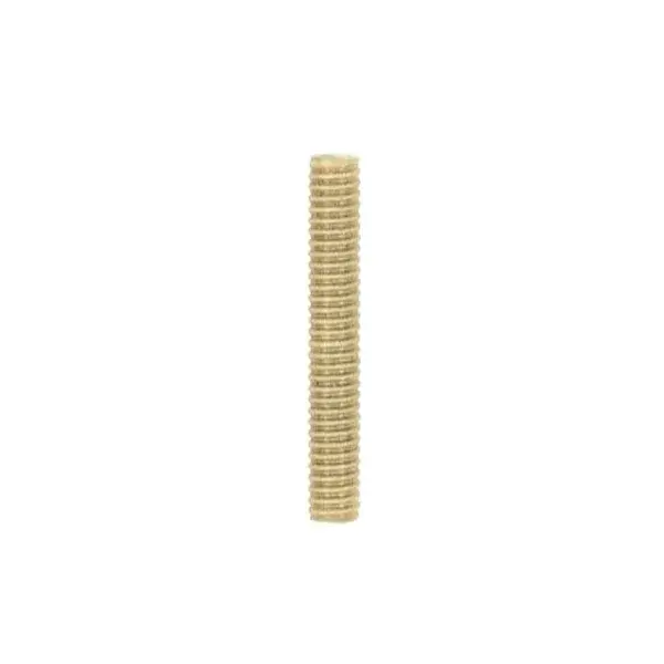 1/8 IP Steel Nipple - Yellow Zinc Plated - 11" Length - 3/8" Wide