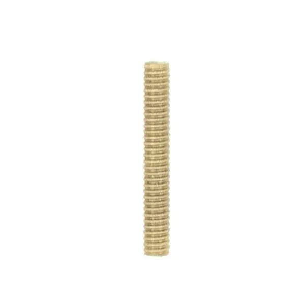 1/8 IP Steel Nipple - Yellow Zinc Plated - 12-1/2" Length - 3/8" Wide
