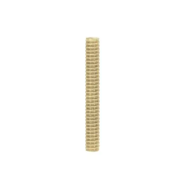 1/8 IP Steel Nipple - Yellow Zinc Plated - 13" Length - 3/8" Wide