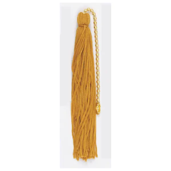 Tassel - Gold - 5" Length - With Beaded Chain