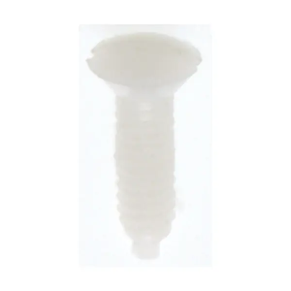 Plastic Switchplate Screw - 6/32 - White Plastic - 1/2" Length