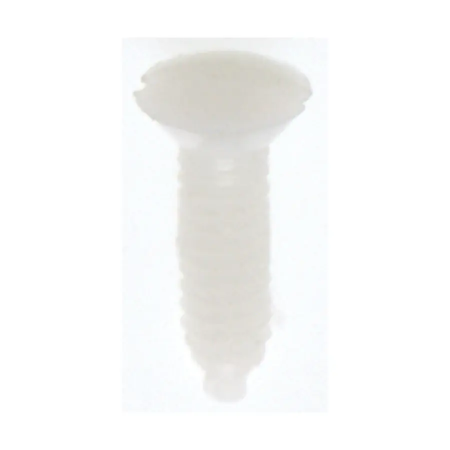 Plastic Switchplate Screw - 6/32 - White Plastic - 1/2" Length