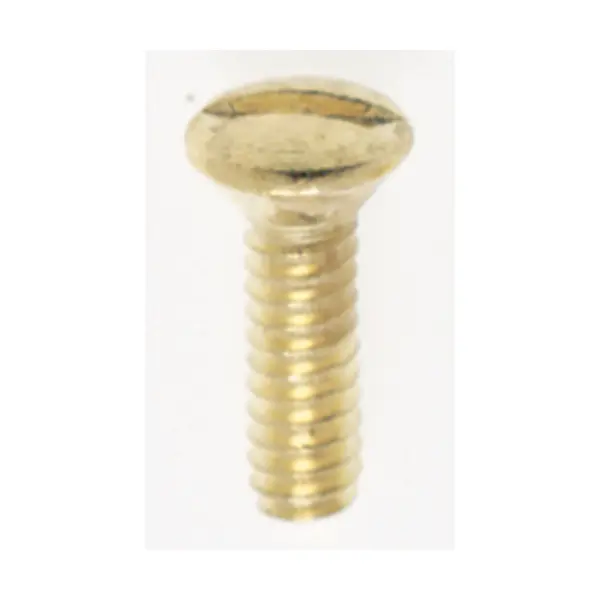 Steel Switchplate Screw - 6/32 - Brass Plated Finish - 1/2" Length