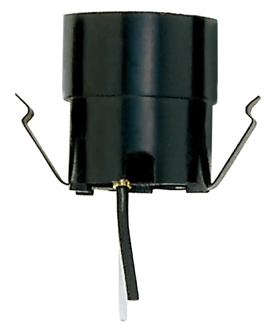 Snap-In Socket For 3 1/4"- 4" Holders - 8" AWM Leads - 1-1/2" Height - 1-1/4" Diameter - 660W - 250V