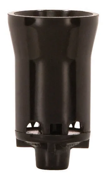 Pressure Fit Candelabra Base Socket - Pin Socket - Pressure Fit - Phenolic - 1-1/4" Height - 3/4" Diameter - 60W - 125V