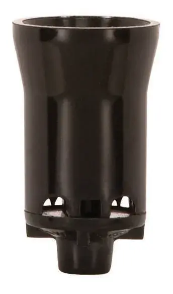 Pressure Fit Candelabra Base Socket - Pin Socket - Pressure Fit - Phenolic - 1-1/4" Height - 3/4" Diameter - 60W - 125V