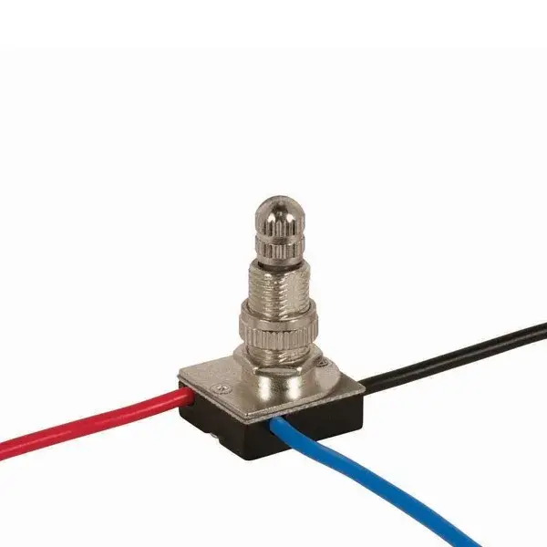 3-Way Metal Rotary Switch, Metal Bushing, 2 Circuit, 4 Position(L-1, L-2, L1-2, Off). Rated: 6A-125V, 3A-250V