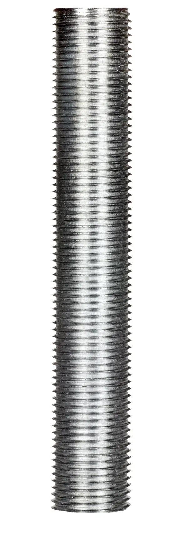 3/8 IP Steel Nipple - Zinc Plated - 6" Length - 5/8" Wide
