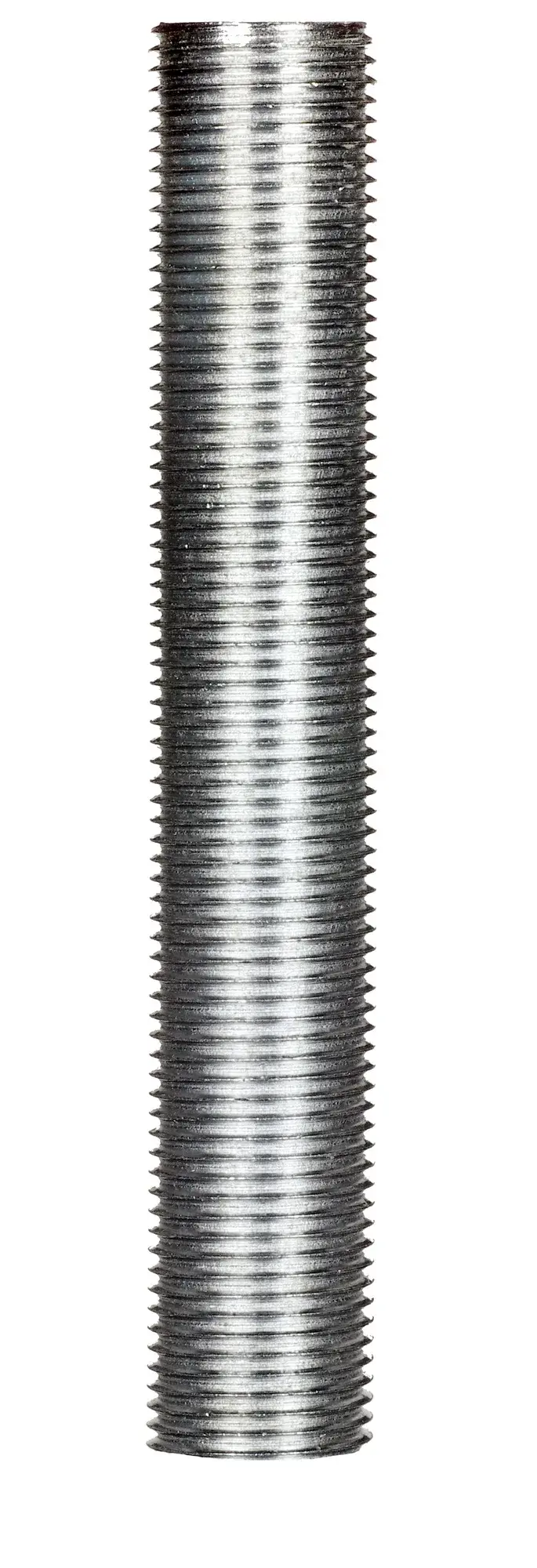 3/8 IP Steel Nipple - Zinc Plated - 6" Length - 5/8" Wide