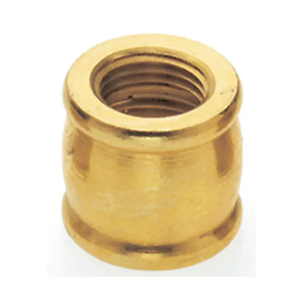Brass Coupling - 1/2" Long - 1/4 F x 1/8 F - Burnished And Lacquered