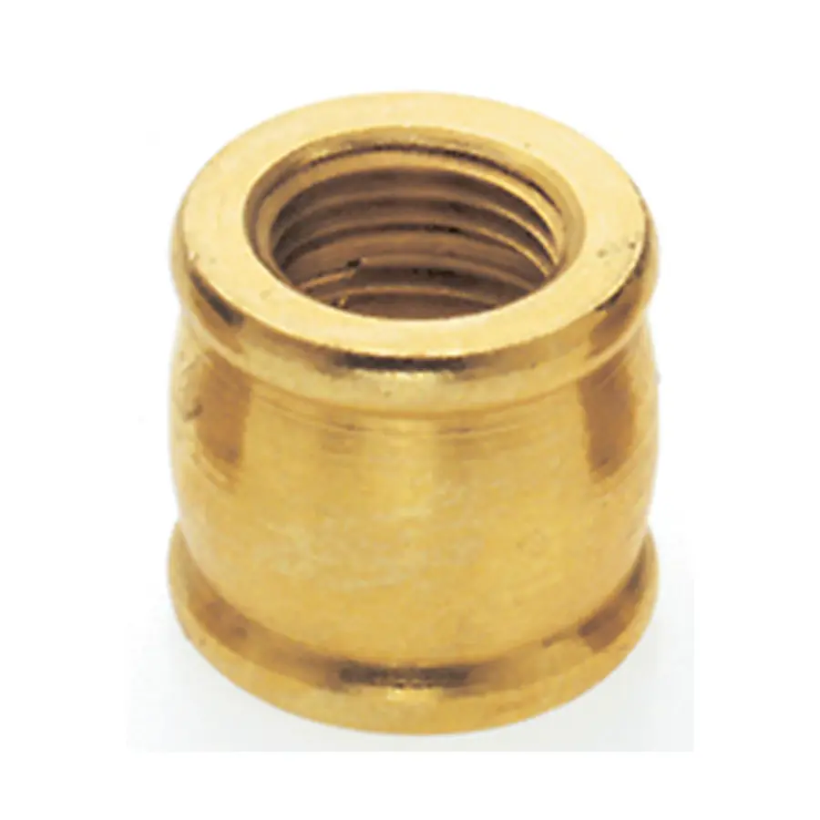 Brass Coupling - 1/2" Long - 1/4 F x 1/8 F - Burnished And Lacquered
