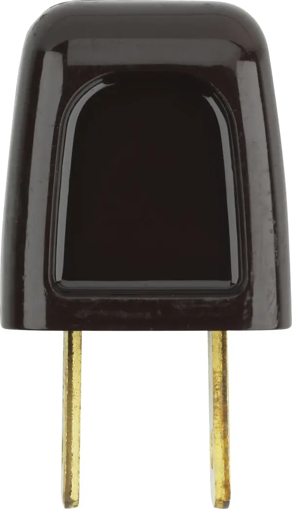 Quick Connect Plug - Non Polarized - 18/2-SPT-1 - 10A-125V - Brown Finish