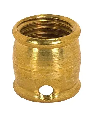 Brass Coupling - 1/2" Long - 1/4 F x 1/8 Slip - 8/32 Hole - Burnished And Lacquered