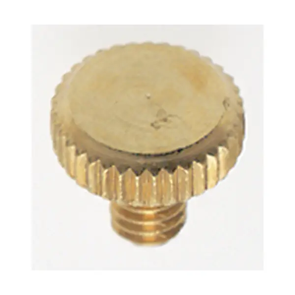 Solid Brass Thumb Screw - Flat Head - 8/32 - 1/4" Length - Brass Finish