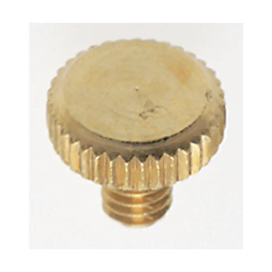 Solid Brass Thumb Screw - Flat Head - 8/32 - 1/4" Length - Brass Finish