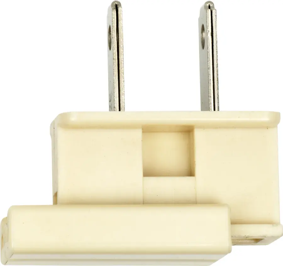 Slide Plug - Polarized - 18/2-SPT-2 - 8A-125V - Ivory Finish