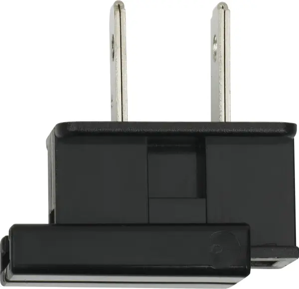 Slide Plug - Polarized - 18/2-SPT-2 - 8A-125V - Black Finish