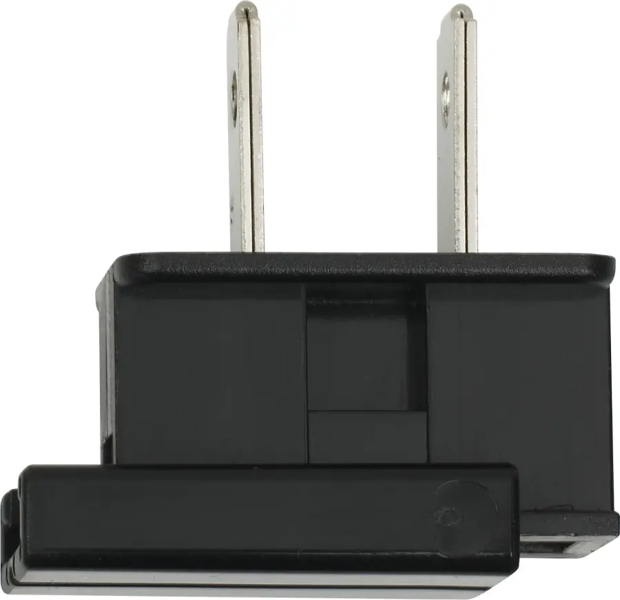 Slide Plug - Polarized - 18/2-SPT-2 - 8A-125V - Black Finish