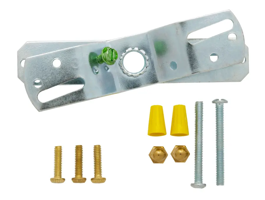 3-1/4" Wired Wall Bracket - Brass Finish - Includes Hardware - 60W Max - Image 2