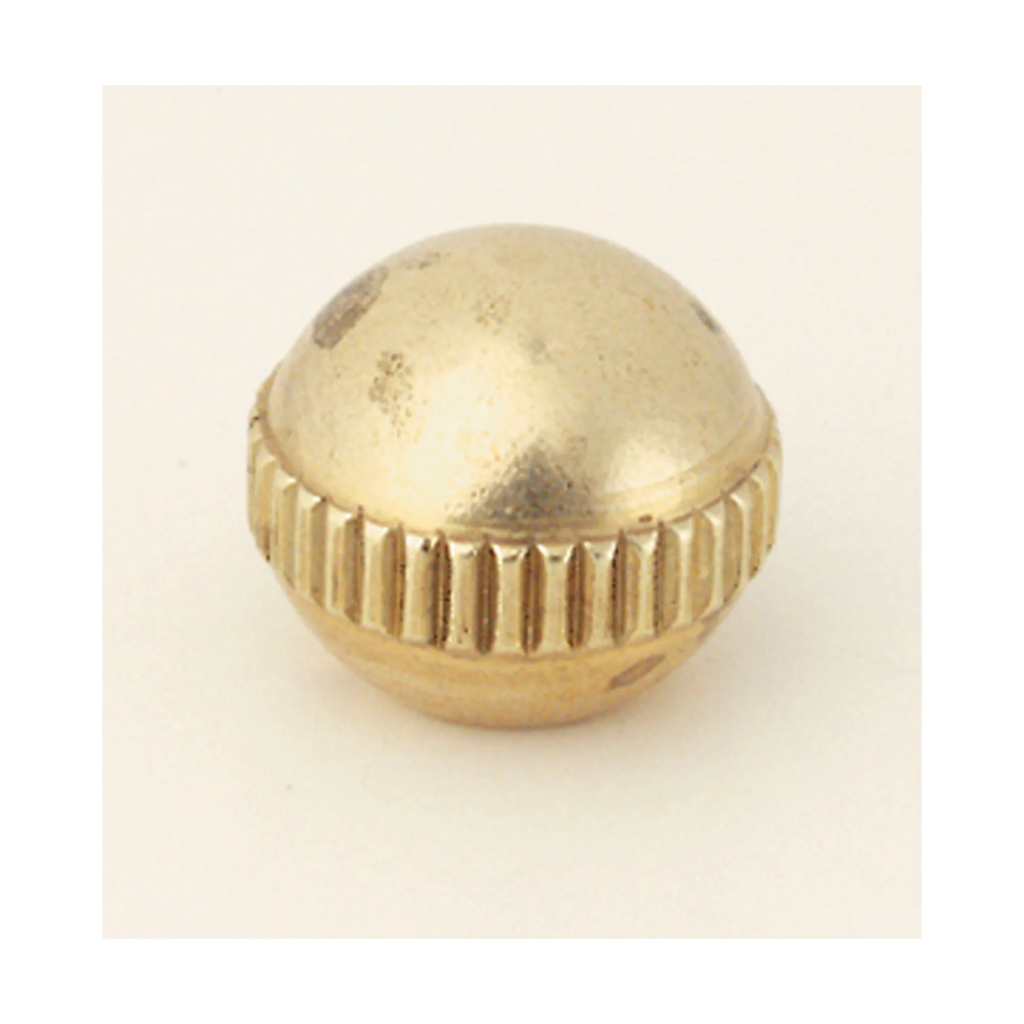 Brass Ball - Knurled - 8/32 - 3/8" Diameter - Burnished And Lacquered