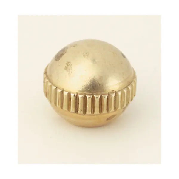 Brass Ball - Knurled - 8/32 - 3/8" Diameter - Burnished And Lacquered