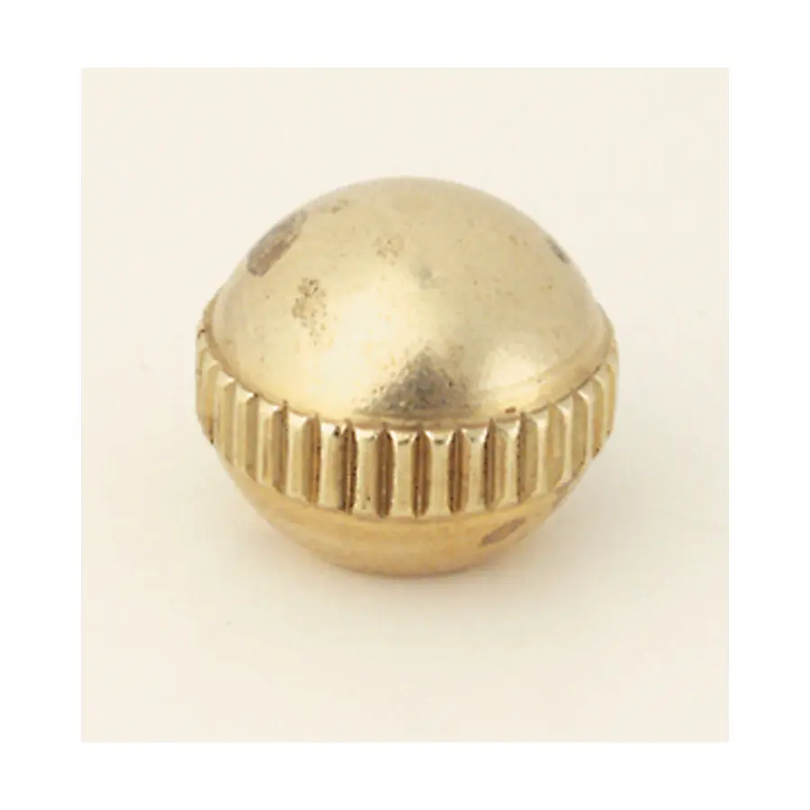 Brass Ball - Knurled - 8/32 - 3/8" Diameter - Burnished And Lacquered