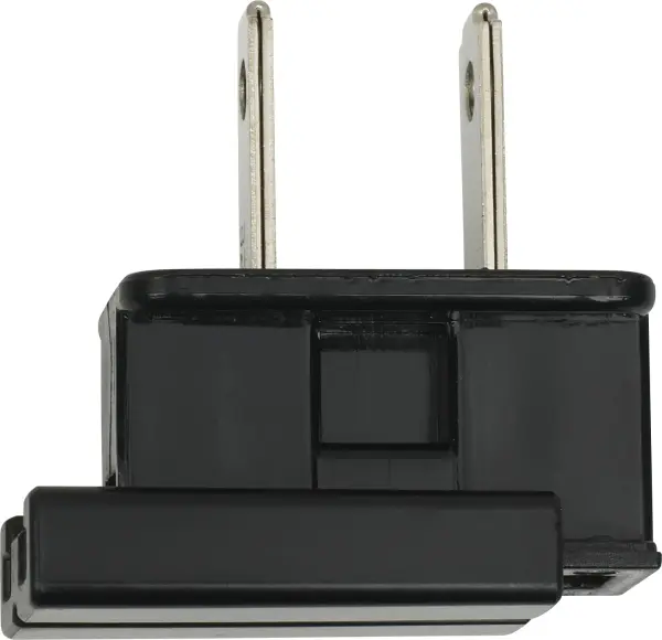 Slide Plug - Polarized - 18/2-SPT-1 - 8A-125V - Black Finish
