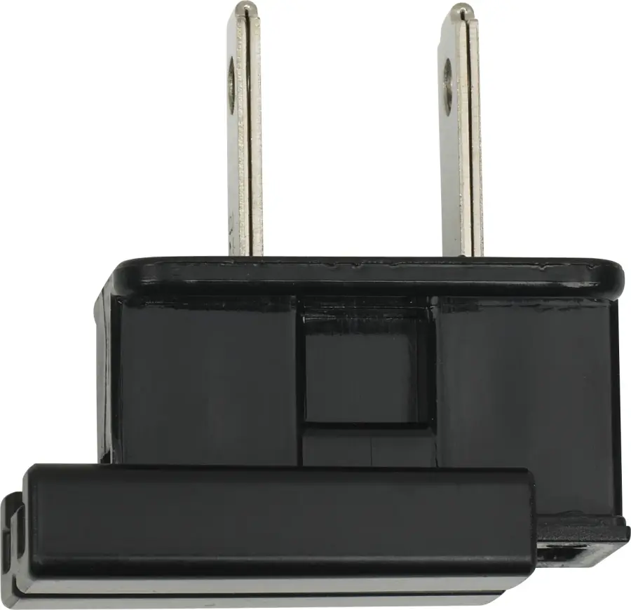 Slide Plug - Polarized - 18/2-SPT-1 - 8A-125V - Black Finish