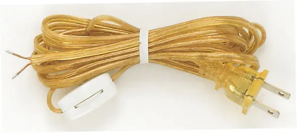 8 Ft. Cord Sets with Line Switches All Cord Sets - Molded Plug Tinned tips 3/4" Strip with 2" Slit Switch 24" From Free End 36" Hank - 200 Ctn