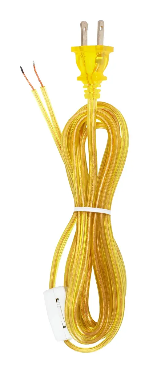8 Ft. Cord Sets with Line Switches All Cord Sets - Molded Plug Tinned tips 3/4" Strip with 2" Slit Switch 24" From Free End 36" Hank - 200 Ctn - alternate view