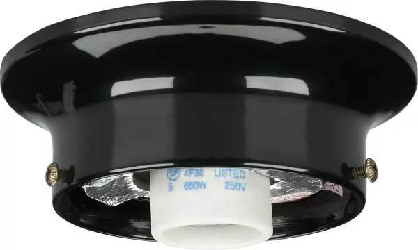 3-1/4" Wired Holder - Black Finish - Includes Hardware - 60W Max