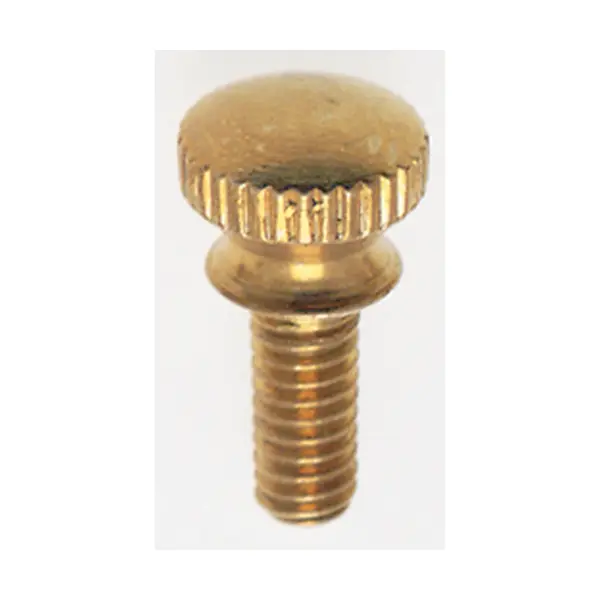 Solid Brass Thumb Screw - Flat Head - 8/32 - 3/8" Length - Brass Finish