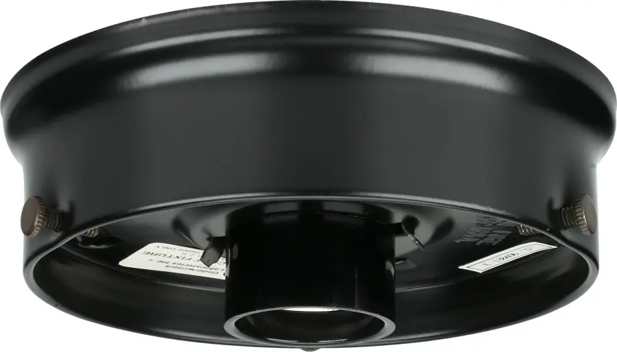 4" Wired Holder - Black Finish - Includes Hardware - 60W Max - Image 1