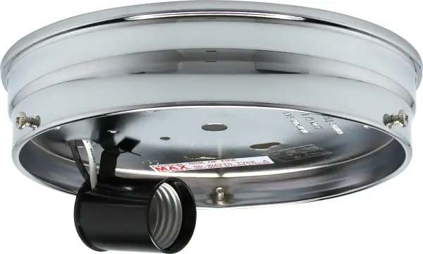 6" 1-Light Ceiling Pan - Chrome Finish - Includes Hardware - 60W Max