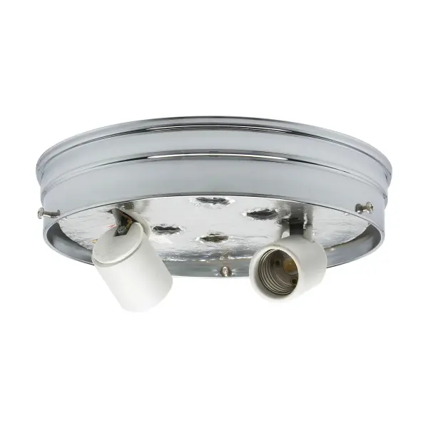 8" 2-Light Ceiling Pan - Chrome Finish - Includes Hardware - 60W Max