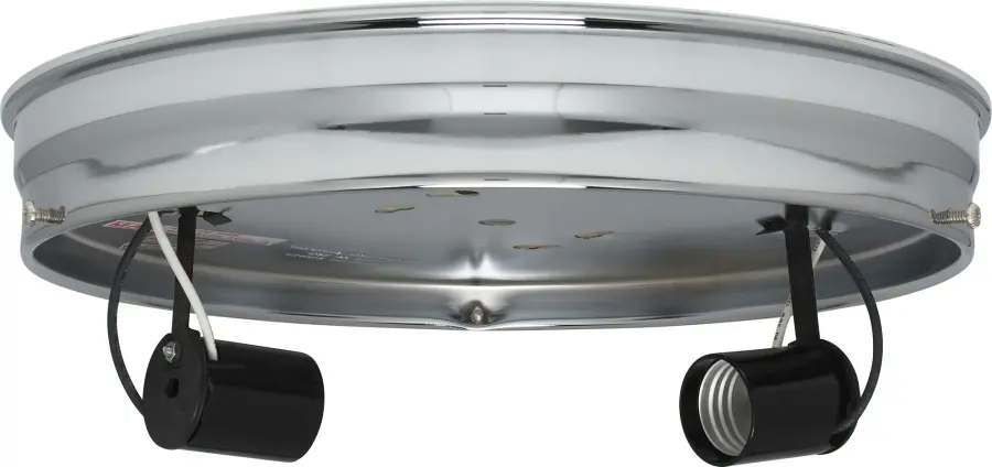 10" 2-Light Ceiling Pan - Chrome Finish - Includes Hardware - 60W Max - Image 1