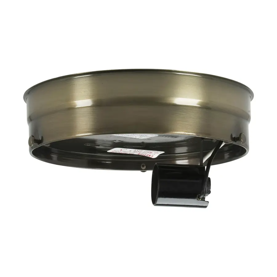 6" 1-Light Ceiling Pan - Antique Brass Finish - Includes Hardware - 60W Max - Image 1