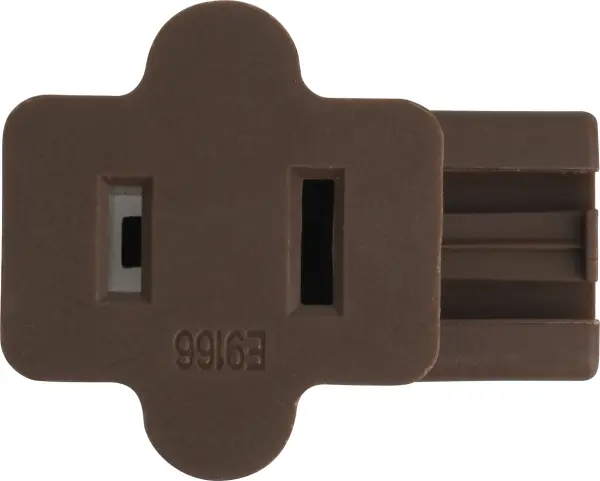 Female Slide Plug - Polarized - 18/2-SPT-1 - 6A-125V - Brown Finish