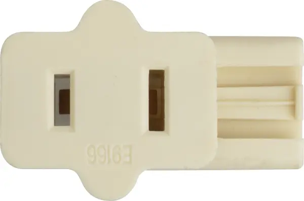Female Slide Plug - Polarized - 18/2-SPT-1 - 6A-125V - Ivory Finish