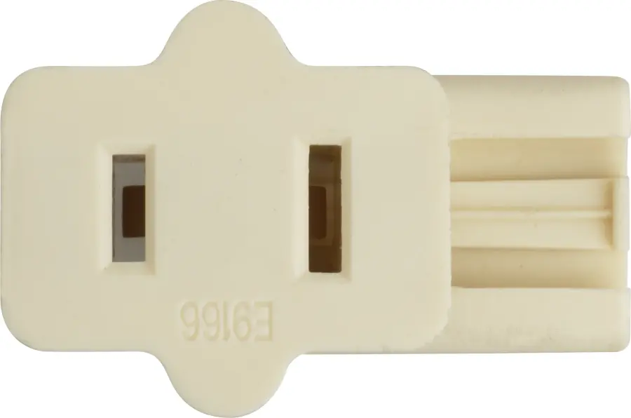Female Slide Plug - Polarized - 18/2-SPT-1 - 6A-125V - Ivory Finish