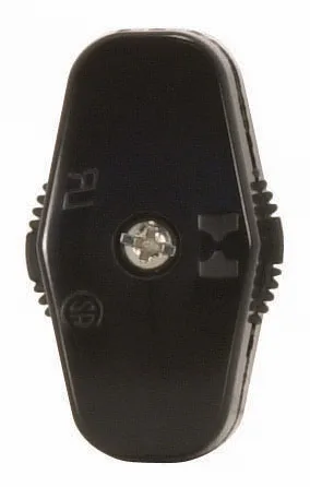 On-Off Cord Switch For 18/2 SPT-1 - 6A-125V, 3A-250V, 3A-120V, 3A-125V - Black Finish