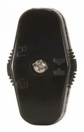 On-Off Cord Switch For 18/2 SPT-1 - 6A-125V, 3A-250V, 3A-120V, 3A-125V - Black Finish