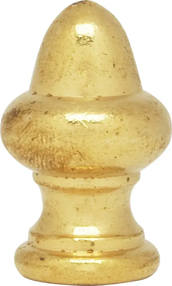 Acorn Finial - 1-1/2" Height - 1/8 IP - Burnished And Lacquered