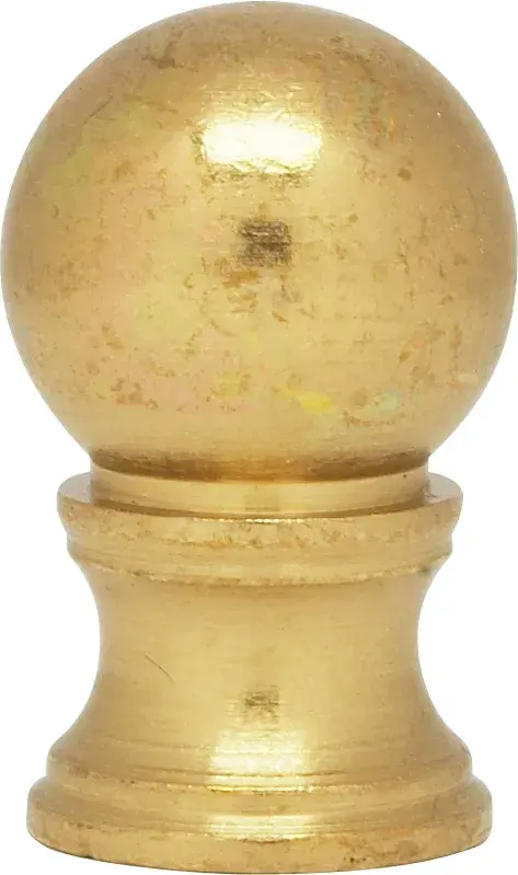 Brass Ball Finial - 1-1/4" Height - 3/4" Diameter - 1/8 IP - Burnished And Lacquered
