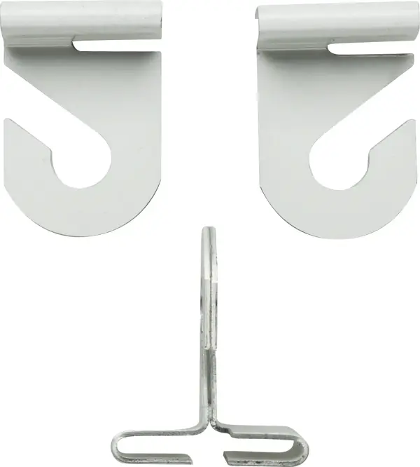Drop Ceiling Hook Set - White Finish - Contains 2 Sets Per Bag - No Hardware Needed