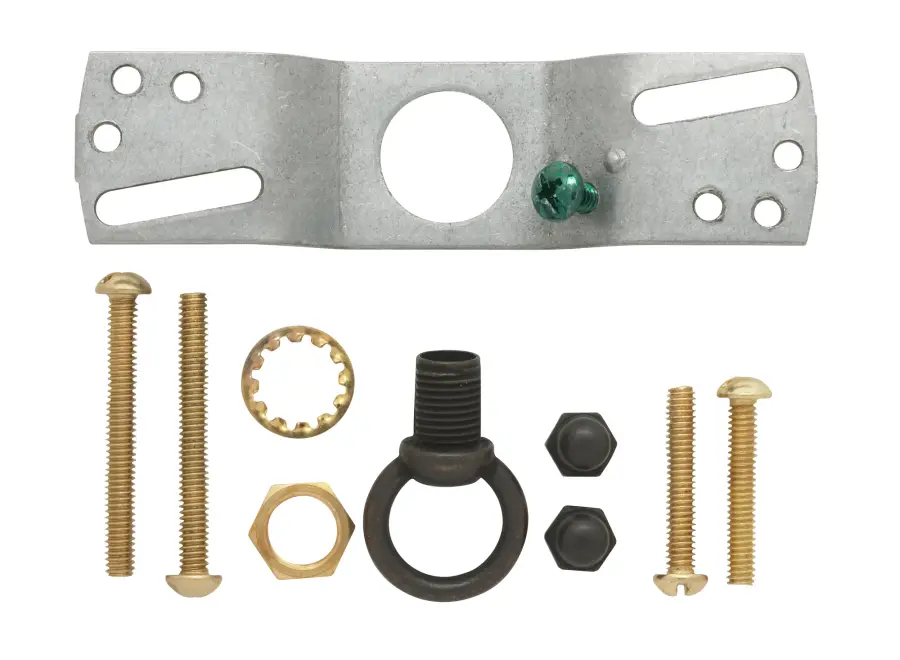 Contemporary Canopy Kit - Antique Brass Finish - 5" Diameter - 7/16" Center Hole - 2-8/32 Bar Holes - Includes Hardware - 10lbs Max - Image 2