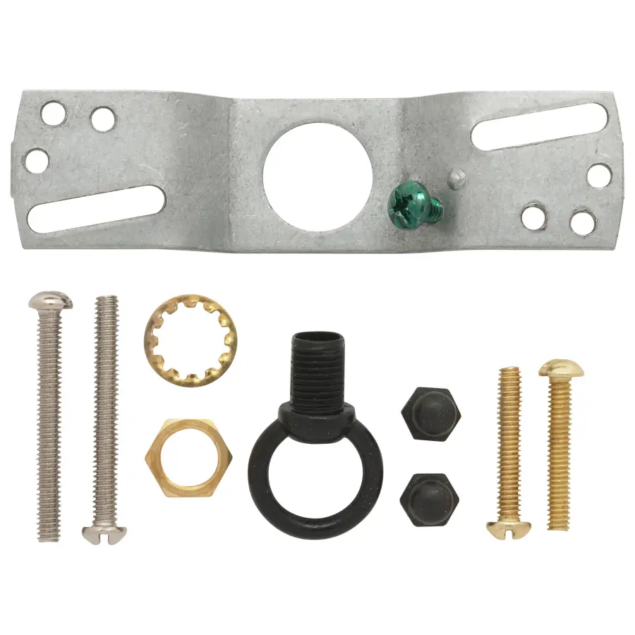 Contemporary Canopy Kit - Black Finish - 5" Diameter - 7/16" Center Hole - 2-8/32 Bar Holes - Includes Hardware - 10lbs Max - Image 3