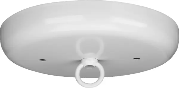 Contemporary Canopy Kit - White Finish - 5" Diameter - 7/16" Center Hole - 2-8/32 Bar Holes - Includes Hardware - 10lbs Max